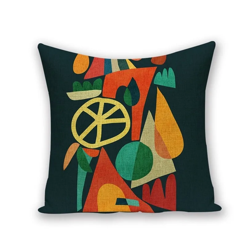 Dreamy Geometry Cushion Covers Linen cotton Art Decorative Pillow cover Capa de Almofada Car Chair Couch Home Decor family Gifts | Дом и сад