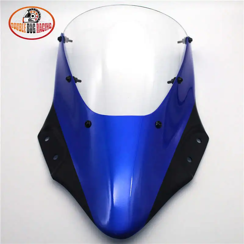 blue Аксессуары для мотоциклов лобовое стекло козырек ветрового стекла Viser дефлекторы для Kawasaki NINJA 400 NINJA400 ninja-400 - Color: blue