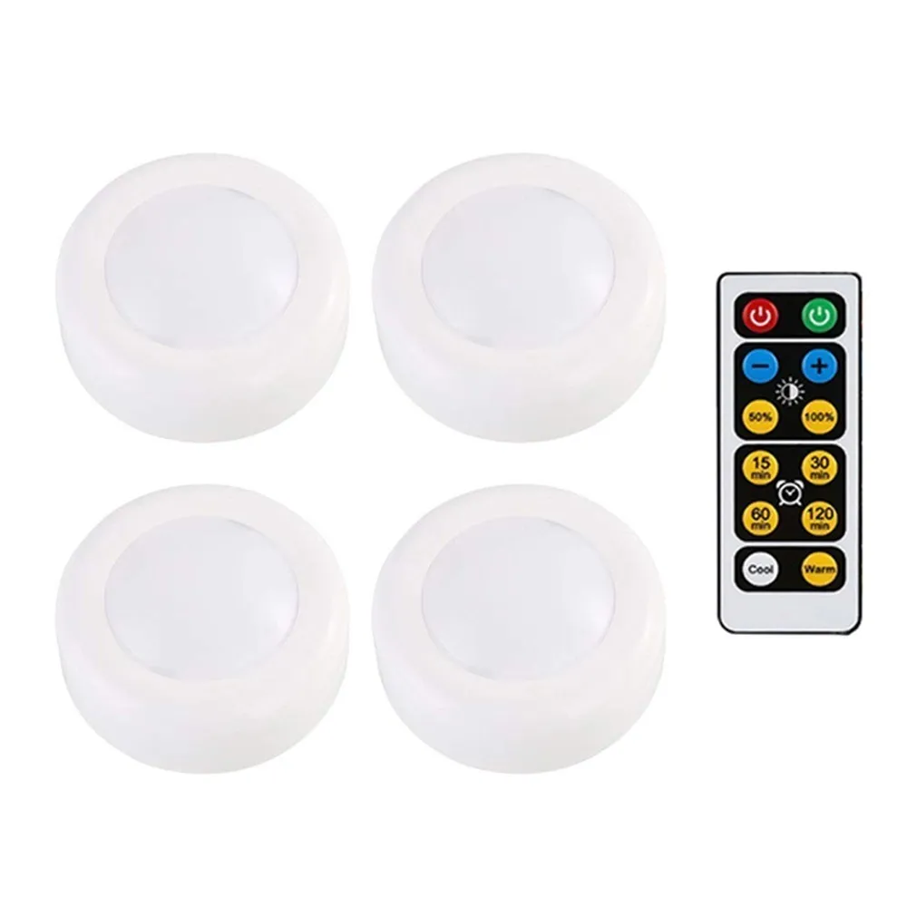 1 controller 4 lamp Binval под шкаф светильник с регулируемой яркостью для кухни светодиодный светильник шайба s беспроводной шкаф гардероб лестница Прихожая затемнение синхронизации ночник - Цвет: 1 controller 4 lamp