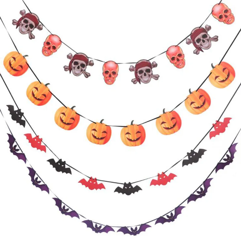 123 вечерние баннеры на тему Хэллоуина гирлянда паук тыква страшная ведьма