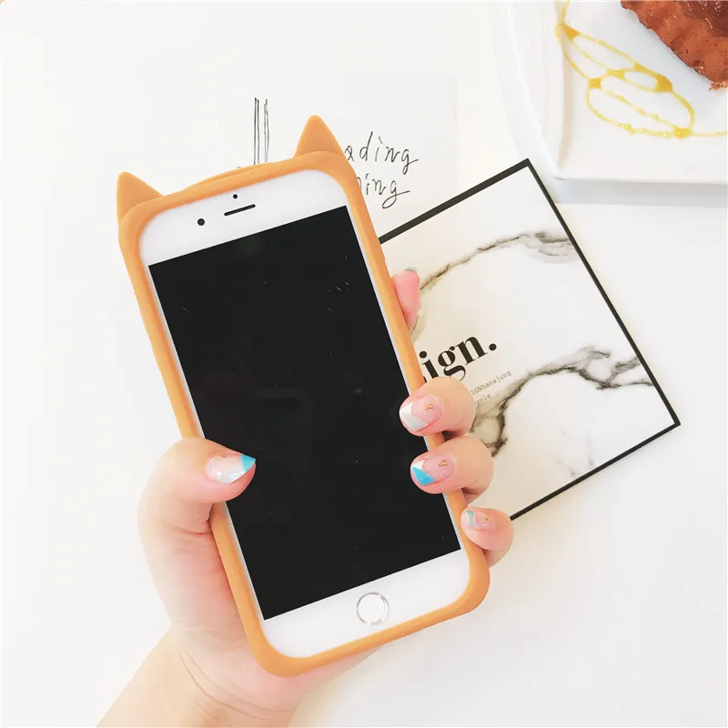 Stelllife мультфильм 3D леопард борода кошка телефонные чехлы для iphone 7 Plus Мягкий