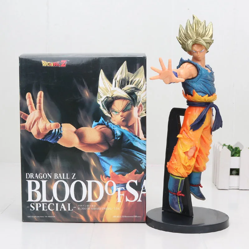 in box 25 см аниме Dragon Ball Z goku фигурка крови Saiyans Сон Гоку ПВХ фигурка модель фигурка дракона - Цвет: in box