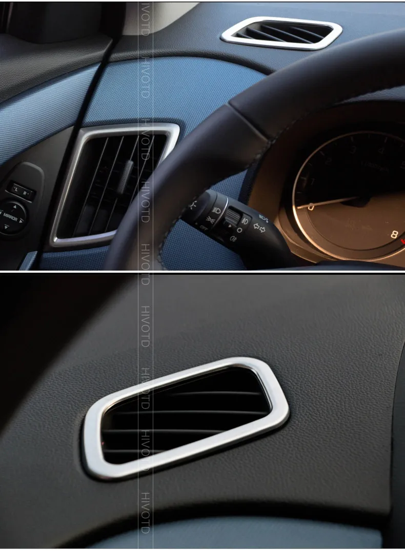 Hivotd для hyundai creta ix25 хромированный передний Кондиционер Вентиляционный Выход Чехлы для укладки Украшения салона автомобиля литье