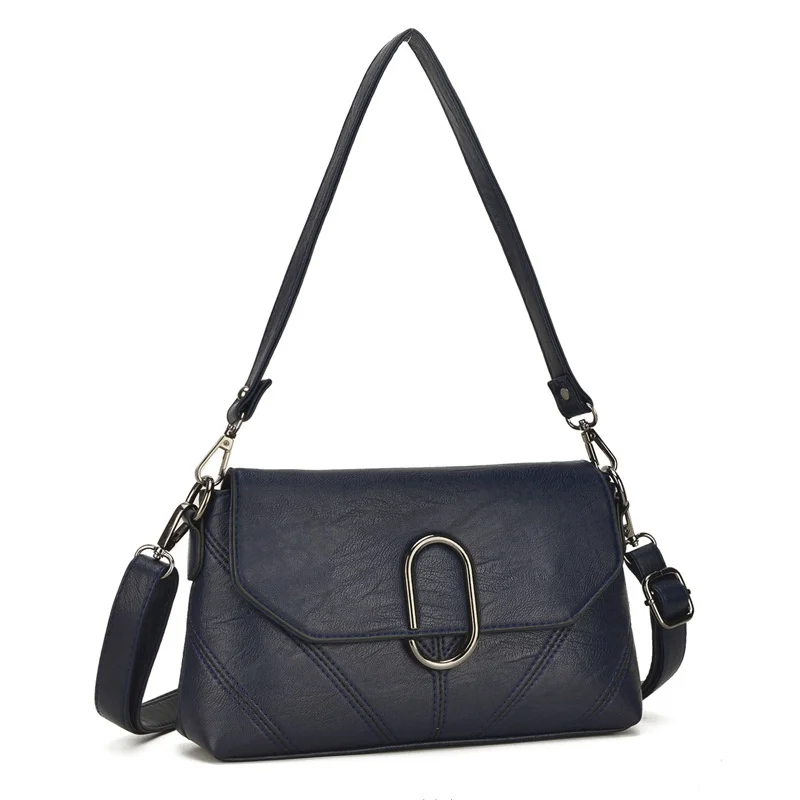 blue Горячая Распродажа, модные женские сумки-мессенджеры из мягкой воловьей кожи, женские сумки через плечо, женские сумки - Цвет: blue