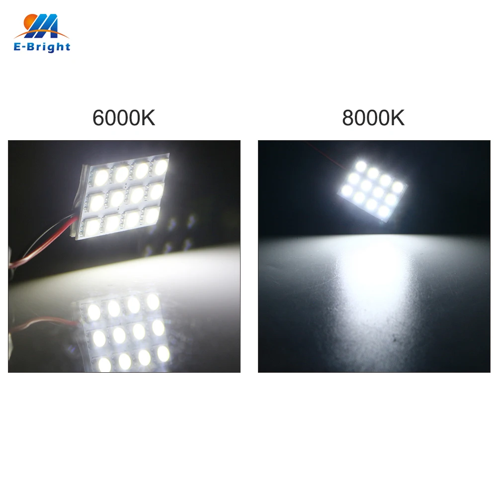 YM E Bright 2 шт белая панель автомобильный светильник s 12 SMD 5050 Светодиодный фестон