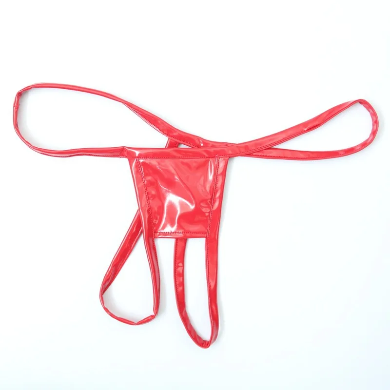 

Plus Size Latex PVC Leather String Women Thongs G Strings Kawaii Sexy Tanga T-back Thong Lingerie Underwear Low-Rise
