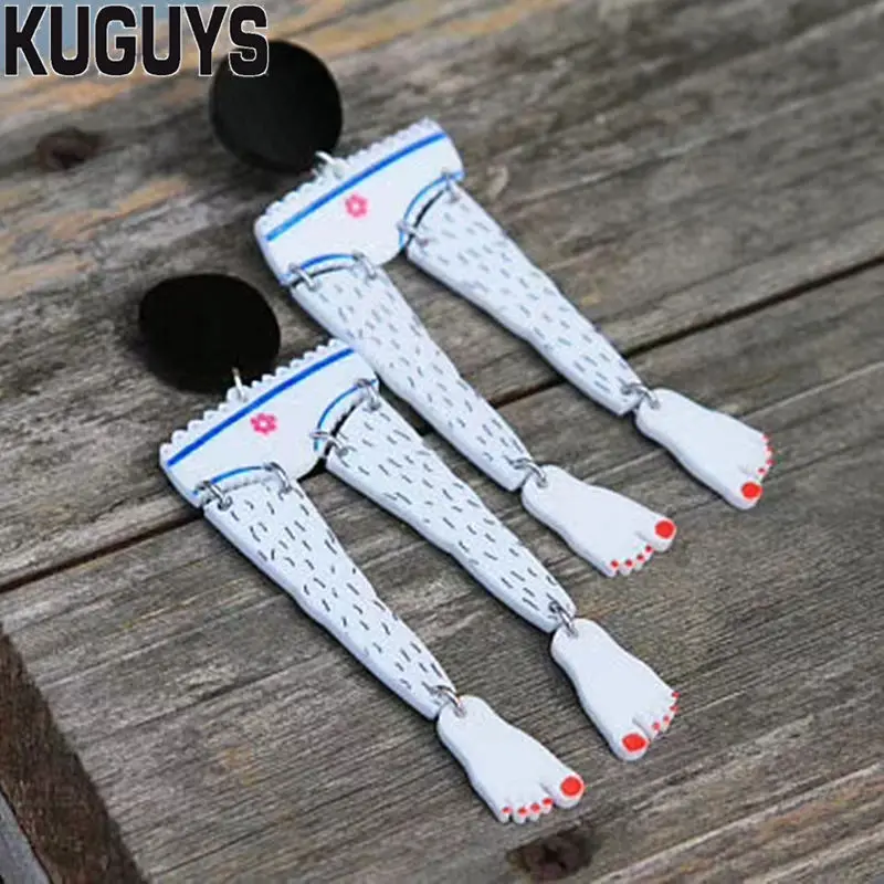 Женские серьги-подвески KUGUYS акриловые длинные серьги с кисточками хип-хоп трусы