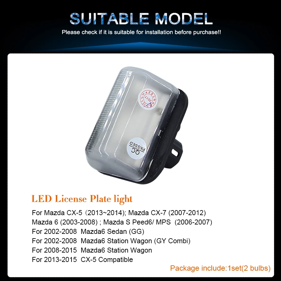 Ксеноновые белые светодиодсветодиодный лампы OEM для номерного знака Mazda CX-5 Speed 6