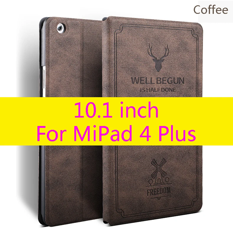 MiPad4 Plus Coffee Для Xiao Mi Pad 4 plus/Pad 4 смарт-чехол для планшета из искусственной кожи флип-чехол MIPAD 4 " /10,1" полный защитный чехол - Цвет: MiPad4 Plus Coffee