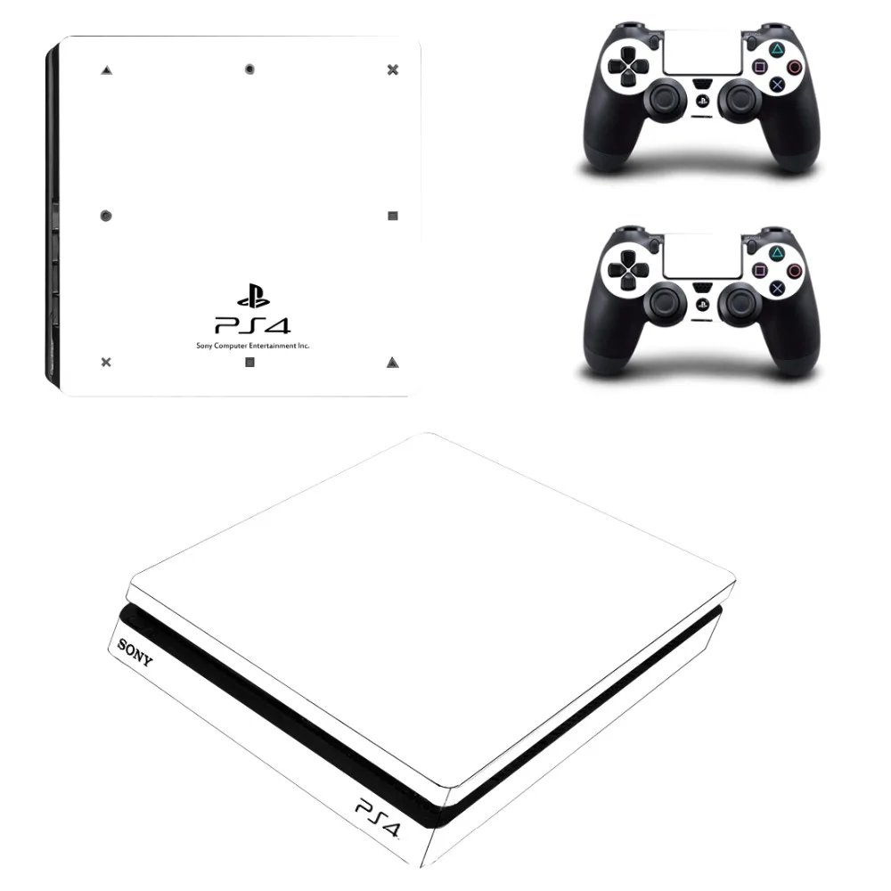 Наклейка PS4 Slim Skin для консоли Sony PlayStation 4 и контроллера чистый белый цвет наклейка