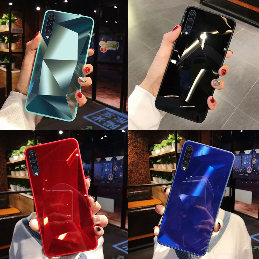Jetjoy роскошный 3D Алмазный зеркальный силиконовый чехол для Samsung Galaxy S10 Plus A50 A70 M10