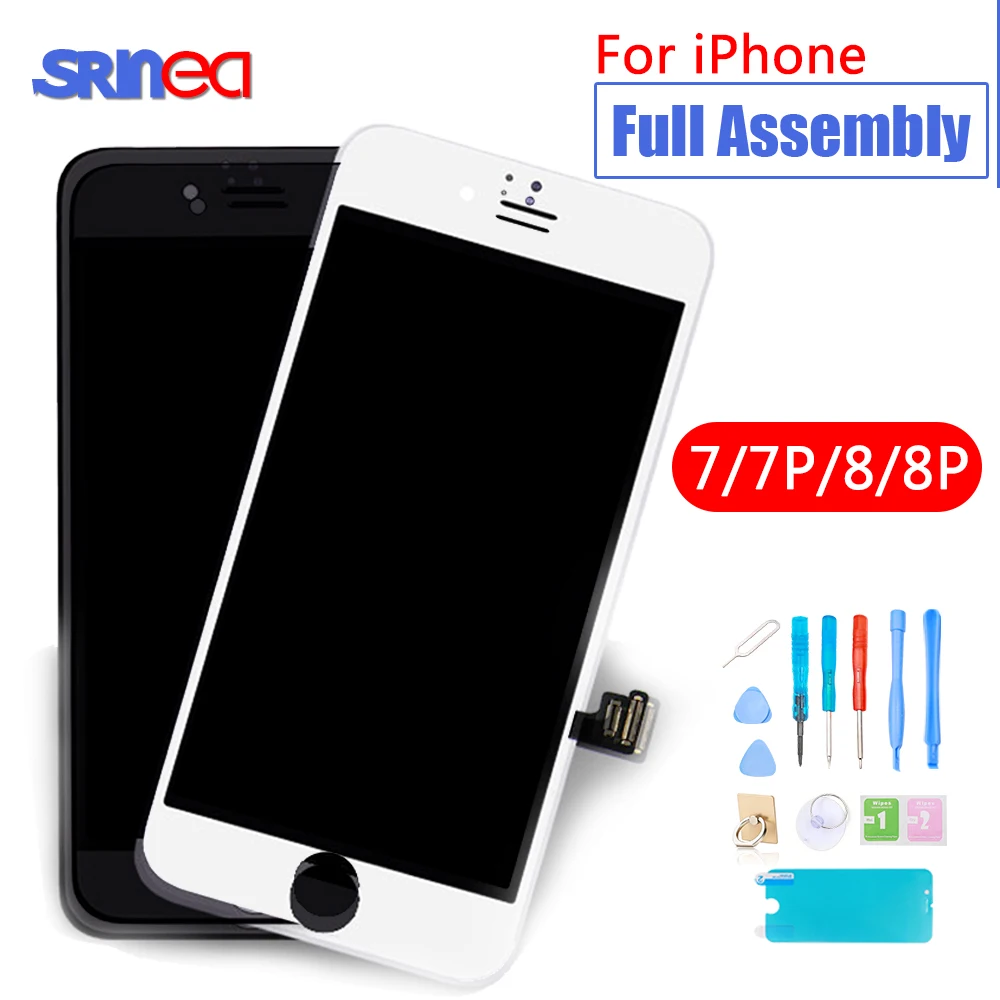 Полный lcd для iPhone 7 7plus 8 Plus ЖК дисплей Дисплей Сенсорный экран полная сборка Замена