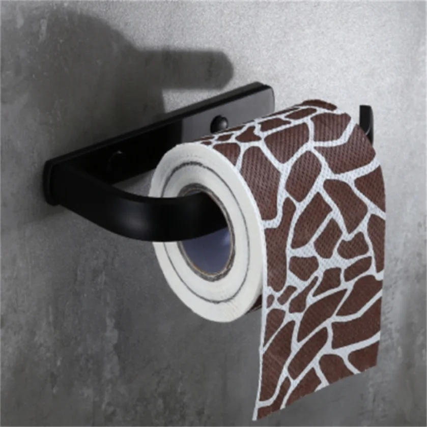 Paper towel holder HOMEDEC Космический алюминиевый черный набор аксессуаров для ванной комнаты, держатель для унитаза, мыльница, вешалка для полотенец, щетка для унитаза, кольцо для полотенец - Цвет: Paper towel holder