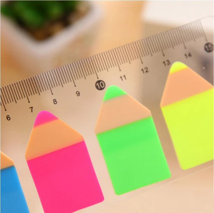6pcs/lot Ruler shape pencil design sticky note hot sale notepad marker Simple escolar stationery office material School supplies |
