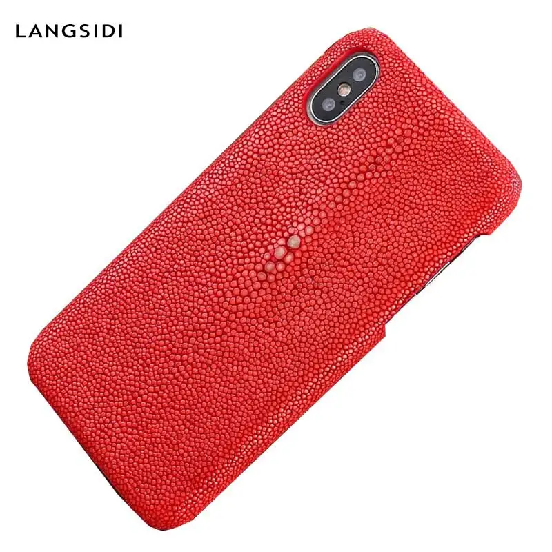 100% настоящий жемчуг рыбы крышка для iphone 7 Чехол 6 S 8plu sLeather модные защиты от падения