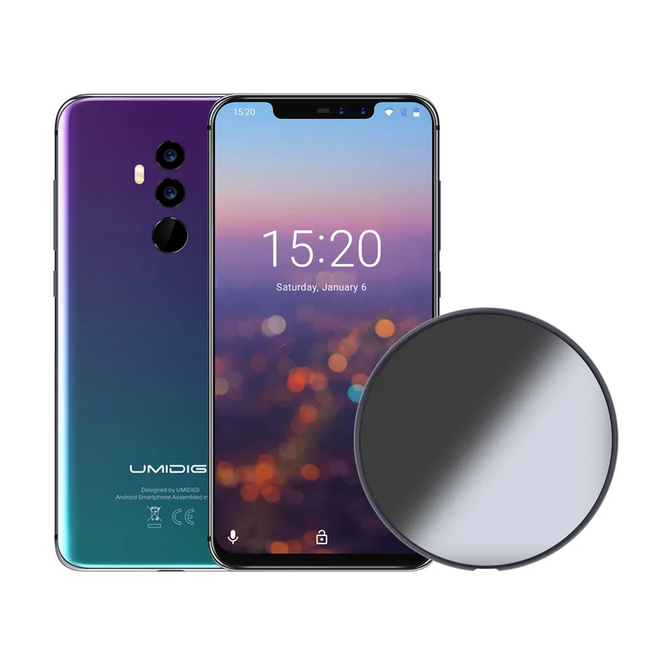 Twilight Q1black UMIDIGI Z2 Pro 6," полноэкранный Смартфон Android 8,1 6 ГБ+ 128 Гб Helio P60 16 МП с четырехобъективом 4G LTE NFC Беспроводной зарядный мобильный телефон - Цвет: Twilight Q1black