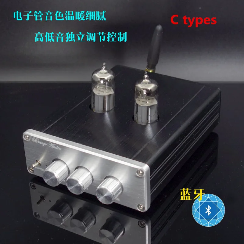 DC12V NE5532+ 6J5 Bluetooth 4,2 уровень температуры 2 тон ВЧ бас Отрегулируйте ламповый предусилитель усилитель