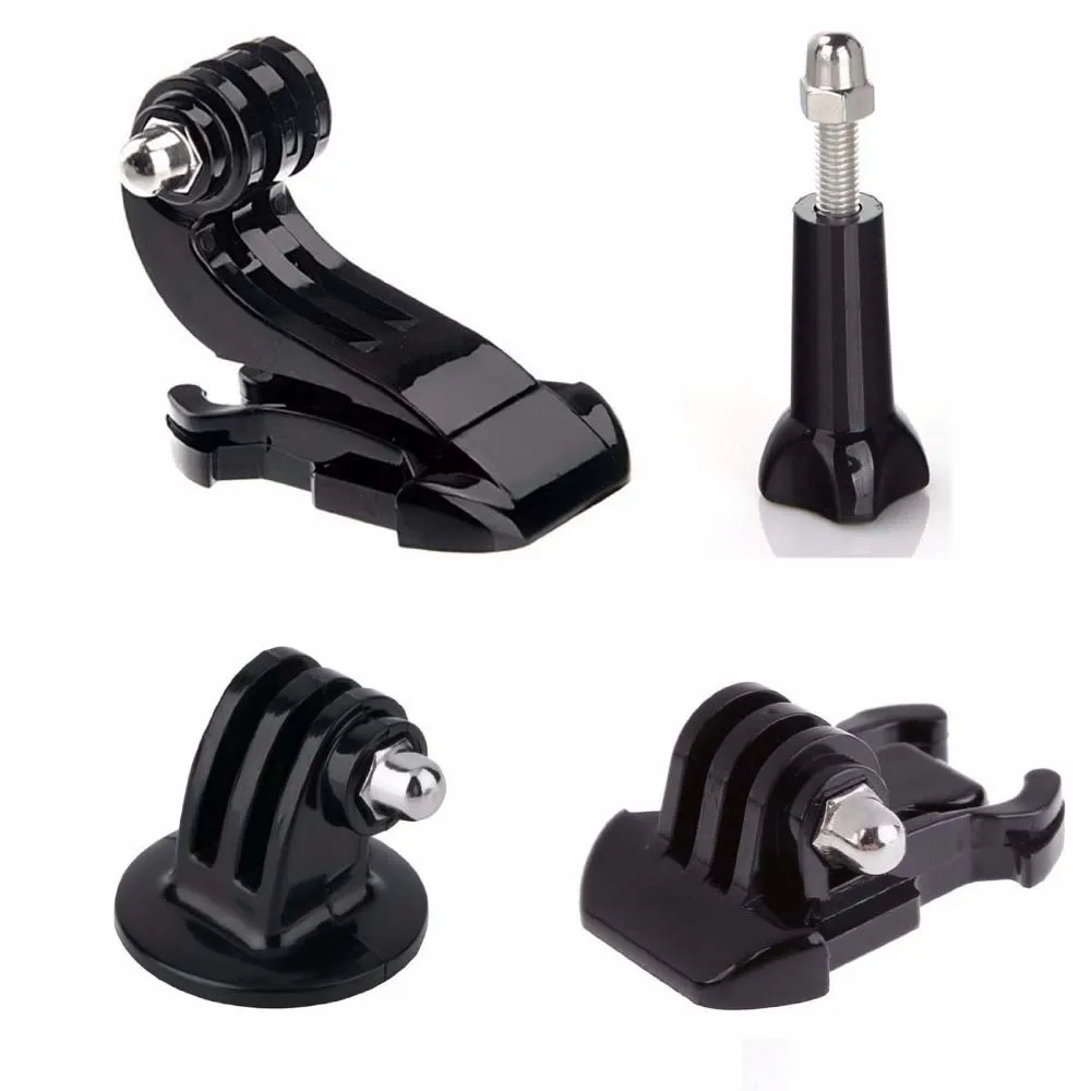 

4 in 1 Kit Tripod adapter + J-Hook Buckle Mount + Quick Release Buckle + Long Screw for Gopro Hero 6 5 4 3+ 3 sj4000 Yi Camera