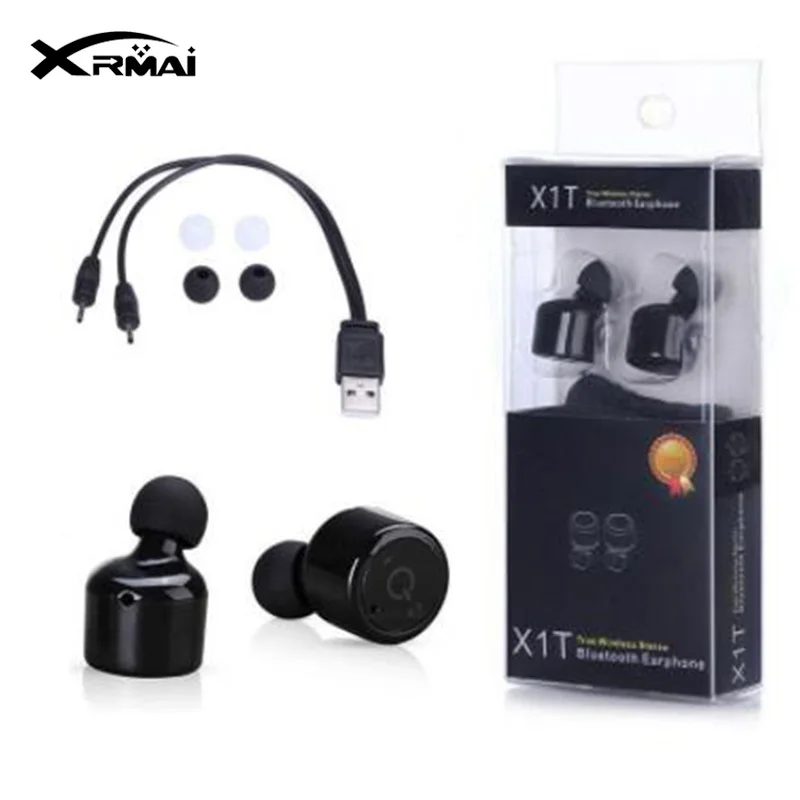 Xrmai мини Близнецы x1t Беспроводной гарнитура Bluetooth наушники С микрофоном Спорт