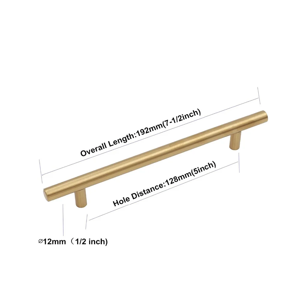 Мебель стол ящик комод ручки латунные золотые 201GD 5 &quotотверстия центры кухня