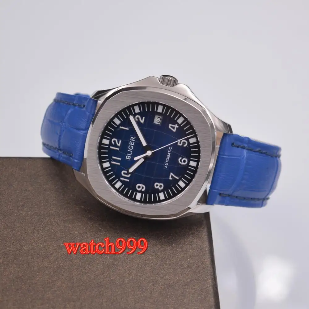 Мужские наручные часы с синим циферблатом 39 мм|Мужские механические часы| |