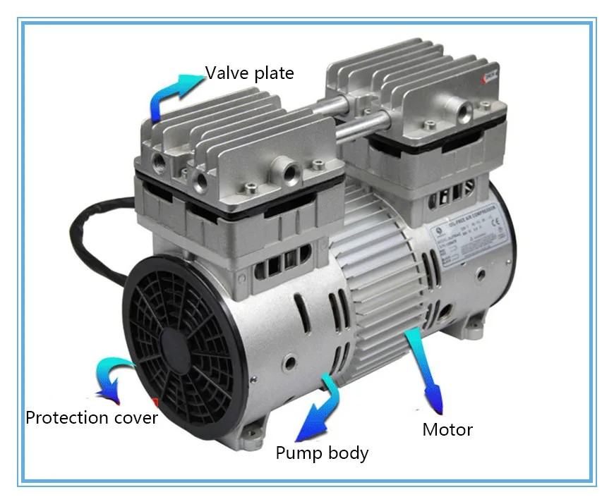 HYW-780 AC110/220 v 780w AC маленькая сушильная коробка вакуумный насос мини безмасляный вакуумный насос 120л/мин вакуумный поток