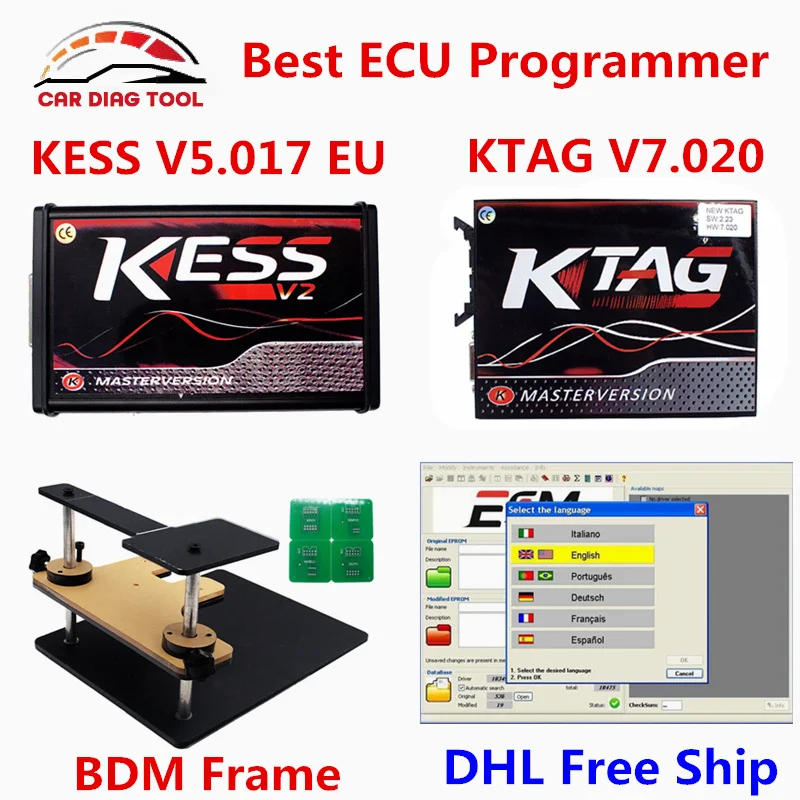 Мастер онлайн KESS V5.017 V2.47 + KTAG V7.020 V2.23 BDM кадр без маркеров 5 017 K TAG тег 7 020 ЭКЮ