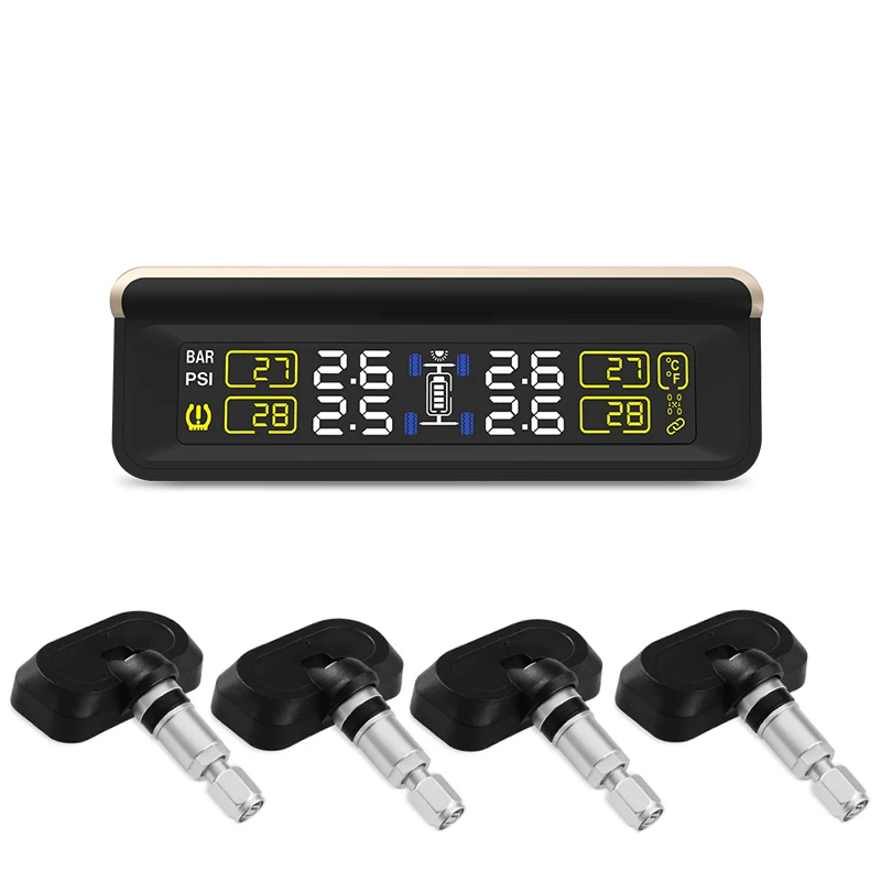 CAREUD T86 Солнечная энергия автомобиля TPMS давление в шинах режиме реального времени