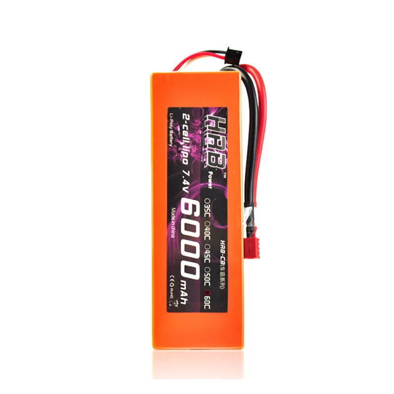 HRB RC Lipo 2S TRX4 батарея 7 4 V 6000mAh 60C Orange жесткий чехол Max 120C Bateria 1/10 автомобиль Лодка