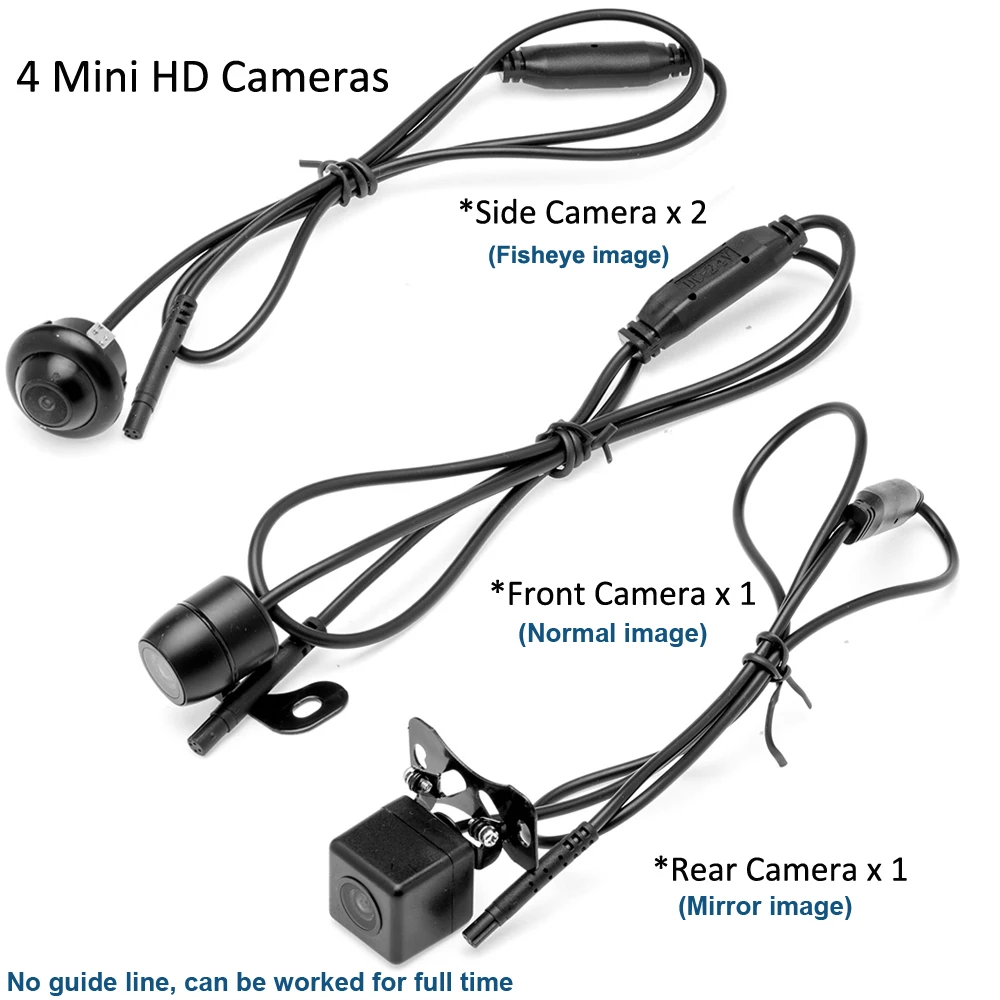 AMPrime 4-CH 1080P Full HD Автомобильная камера DVR 360 объемный вид с птичьим видом панорама камера заднего вида s система мониторинга g-сенсор