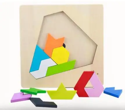 Классический IQ головоломка ум головоломка 2D 3D деревянные головоломки обучающая игра для взрослых детей - Цвет: Model 32