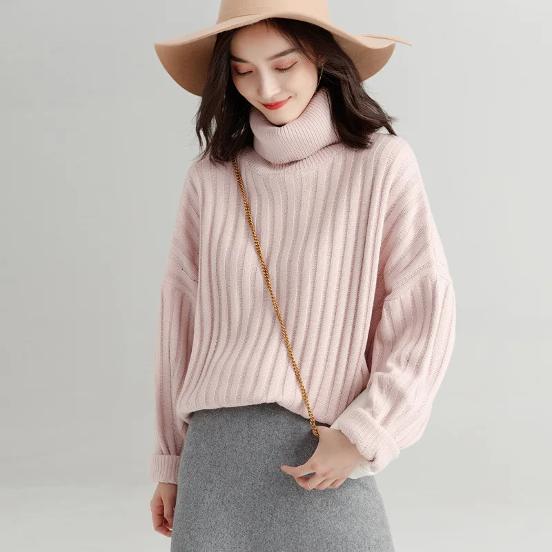 2018 Turtleneck Thick Winter Sweater Women Top Pullover Loose Cardigan Casual Womens Sueter Mujer Woman Outerwear RWC185031 |