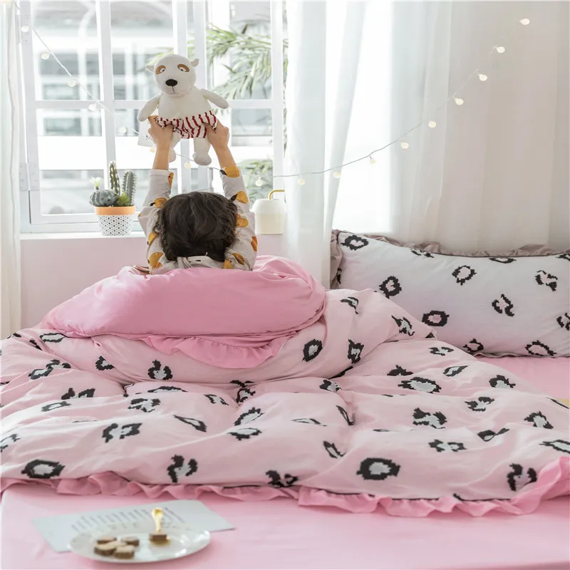 Помытый хлопок корейский стиль постельные принадлежности пододеяльник