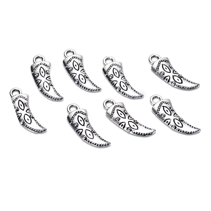 30 шт./лот античный винтажный посеребренный Шарм-подвеска из цинкового сплава в