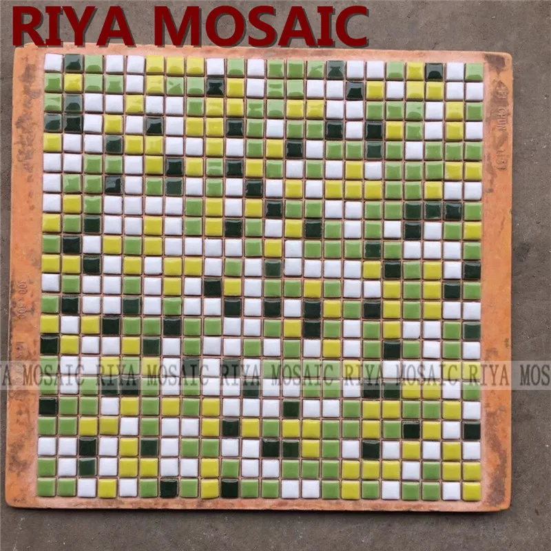 Бесплатная доставка RIYA зеленая керамическая мозаика маленький фон для стен