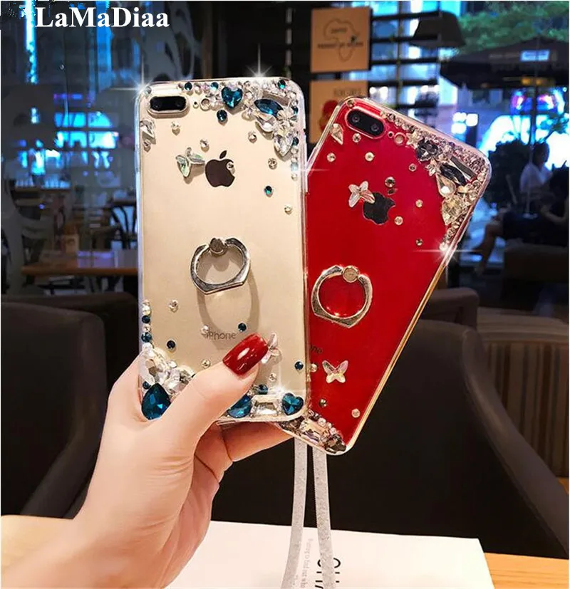 Мягкий чехол для телефона LaMaDiaa с бриллиантами Huawei Honor 20 7X 8X V20 Mate20 P30 P20 Pro роскошный