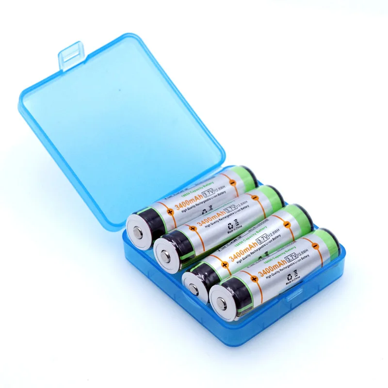 4 шт. аккумуляторные батарейки 18650 мАч 3400 в|rechargeable battery|battery 3.7vbattery rechargeable |