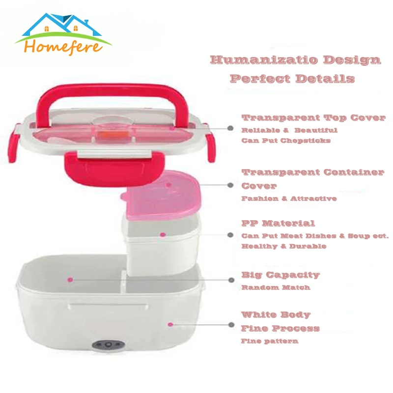1.5L 110V/220V Portable Electrical Lunch Box Office School Car Lunchbox Kids Heated Lunch Box bento Food Container Free Shipping