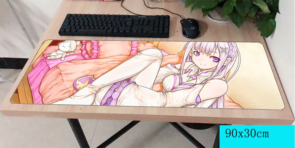 Коврик для мыши re zero pad computador gamer mause 900x300X2MM большой профессиональный Для Мыши