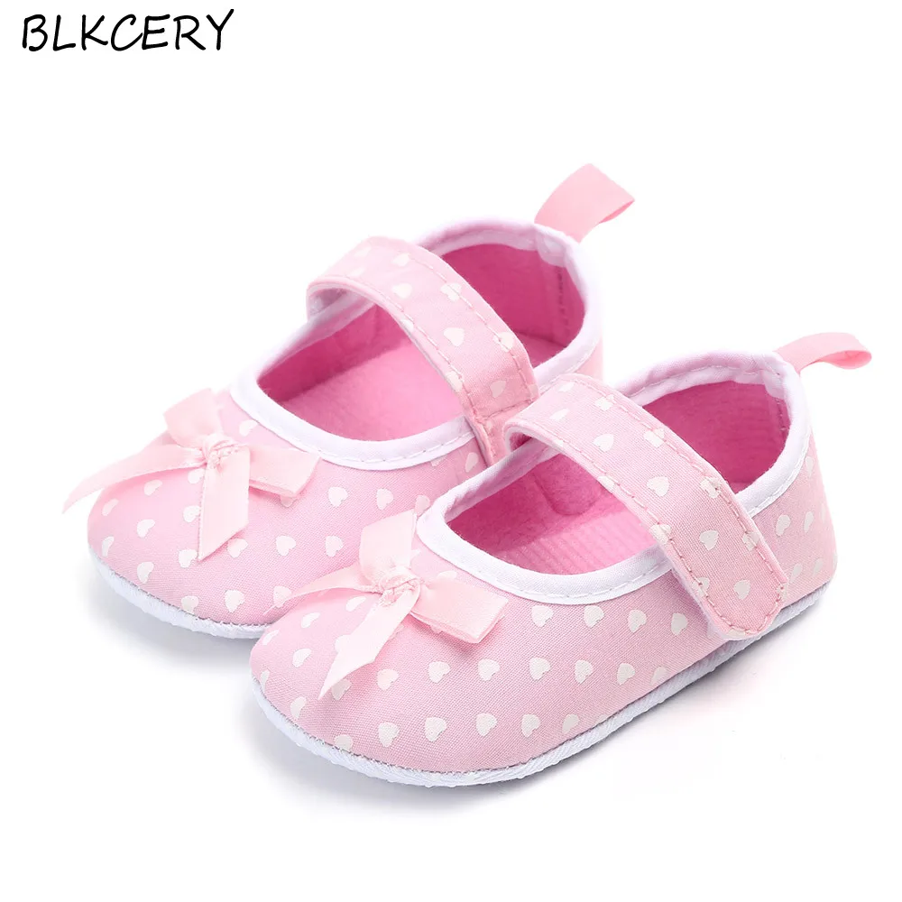 

Newborn Baby Pink Shoes Cute Bowknot Infant Baby Girls Crib Shoes Toddler Soft Sole Anti-slip Mary Jane Flats First Walkers 12M