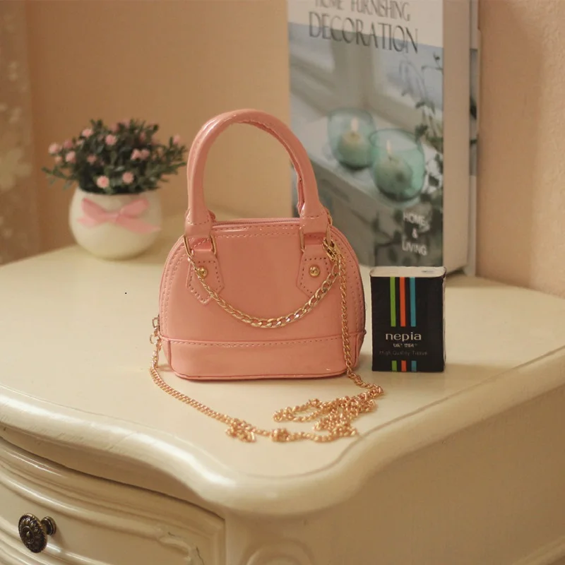 Детские сумки принцессы из искусственной кожи модные через плечо с цепочкой