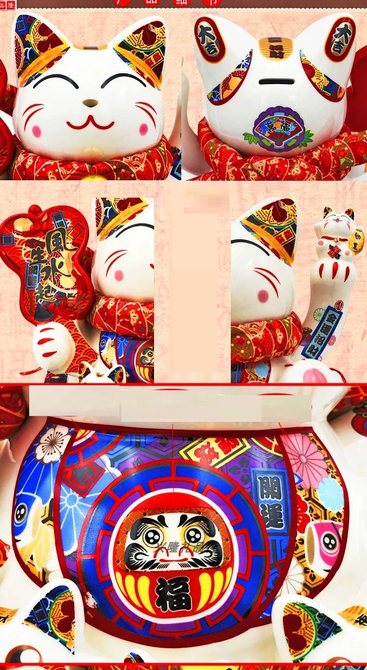 Lucky Cat Копилка фигурки животных Maneki Neko котенок керамическая копилка для кошек Домашнее украшение рабочего стола R1938