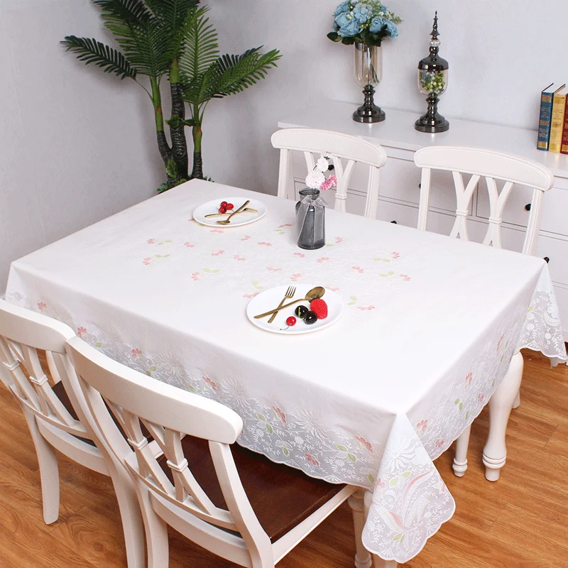 Водонепроницаемая прозрачная скатерть из ПВХ покрытие для кухонного стола с