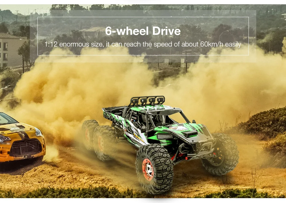 FEIYUE FY06 1:12 2,4 GHz 6WD RC внедорожный пустынный грузовик RTR 60 км высокоскоростной/металлический амортизатор/светодиодный фонарь