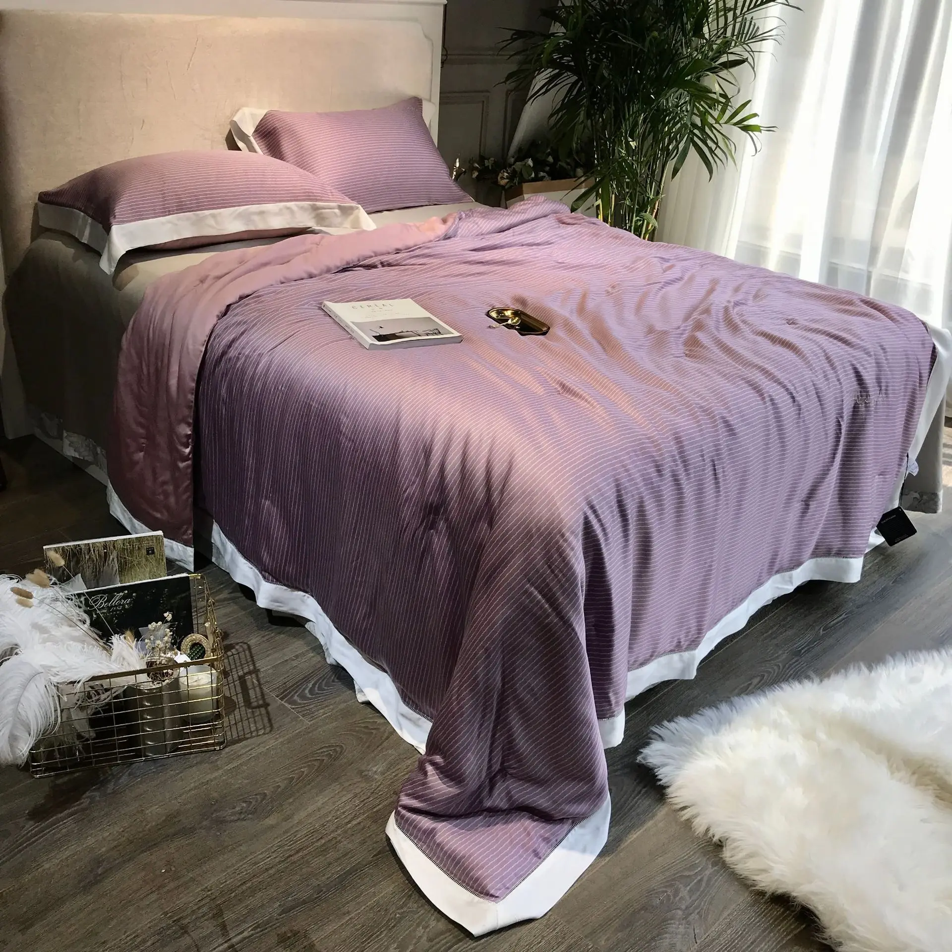 Color 9 Abbiemao высококачественное постельное белье из хлопка Tencel, комплект из 4 предметов, кружевное шелковое постельное белье на весну/лето, размер queen/King - Цвет: Color 9