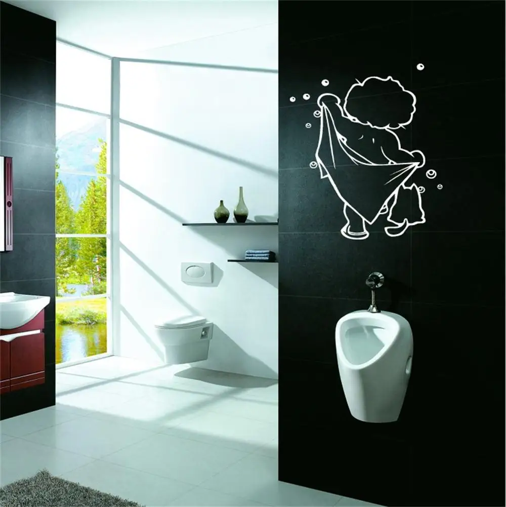 Милые детские наклейки для душа настенные ванной комнаты стеклянных дверей