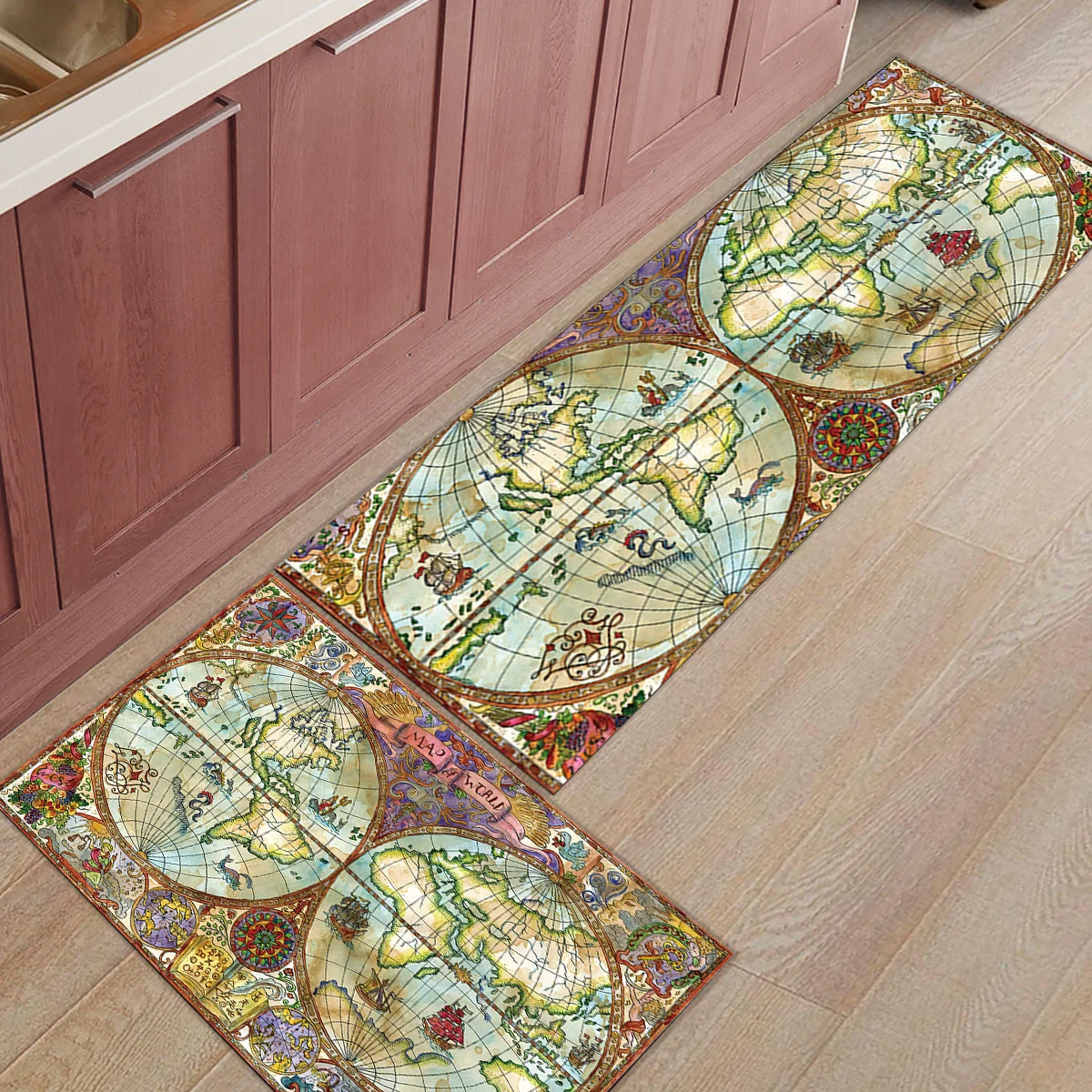 Карта мира Винтаж Европа 2 шт коврик аксессуары для ванной набор ботинок обувь