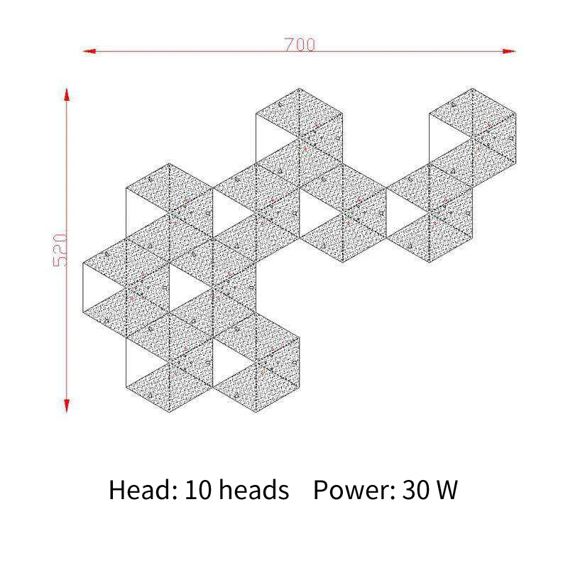 10 heads Современный Креативный настенный светильник, прикроватный Простой настенный светильник, трехмерный настенный светильник для учебы, модный настенный светильник, декоративное освещение - Цвет абажура: 10 heads