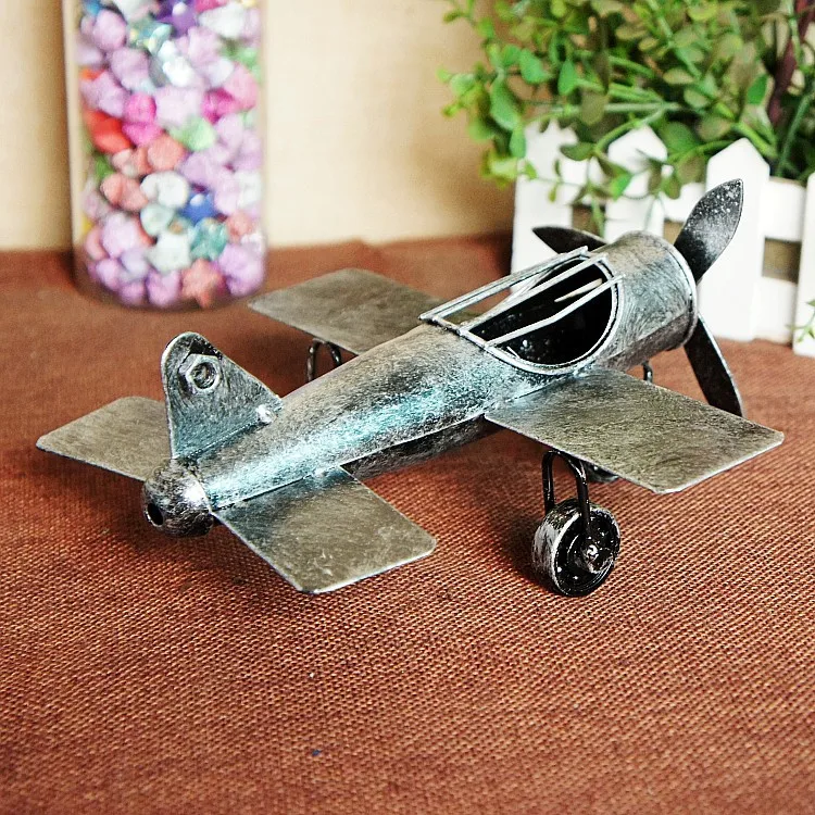 World War II Special offer Retro style Crafts ornaments Iron metal airplane model Gift desk decoration vintage home decor