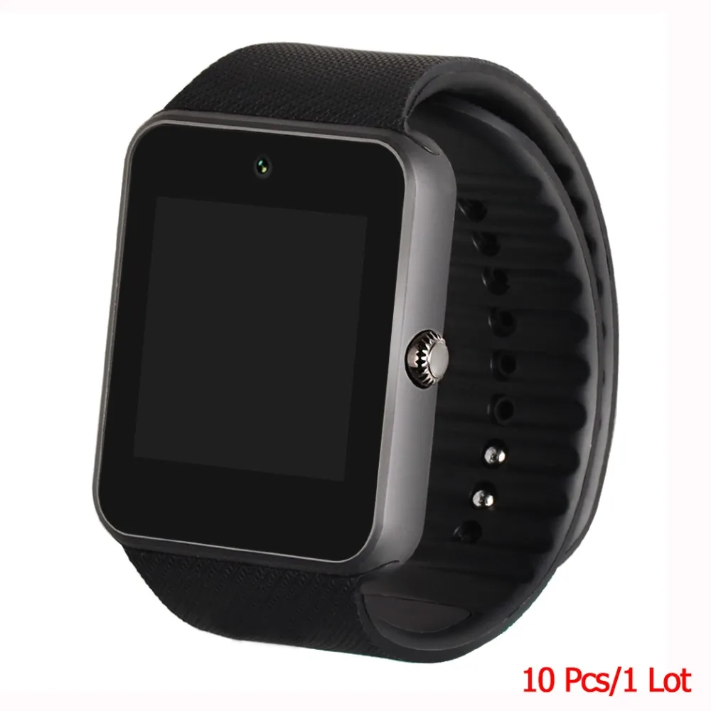 10 шт./лот GT08 Bluetooth умные часы Android шагомер поддержка SIM TF для большой в наличии